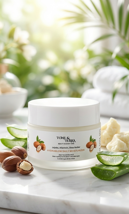 Tone & Terra Hydraglow Daily Moisturizer with Jojoba & Shea Butter