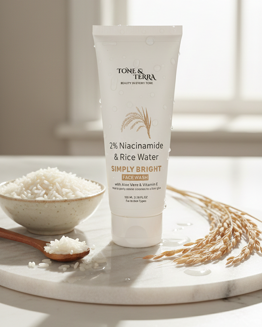 Tone & Terra 2% Niacinamide & Rice Water Brightening Face Wash
