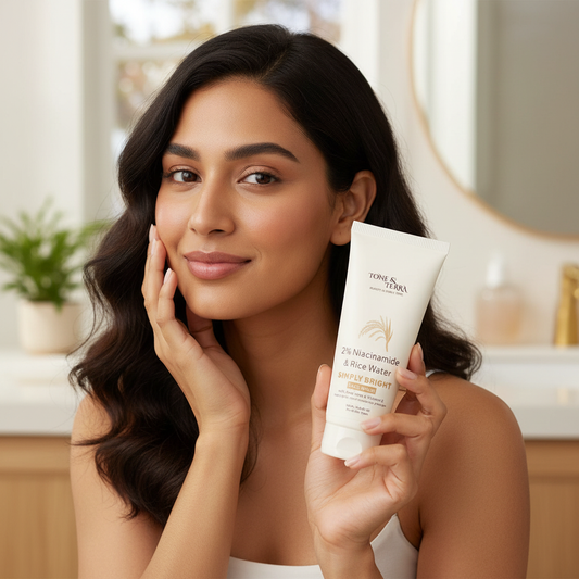 Tone & Terra 2% Niacinamide & Rice Water Brightening Face Wash