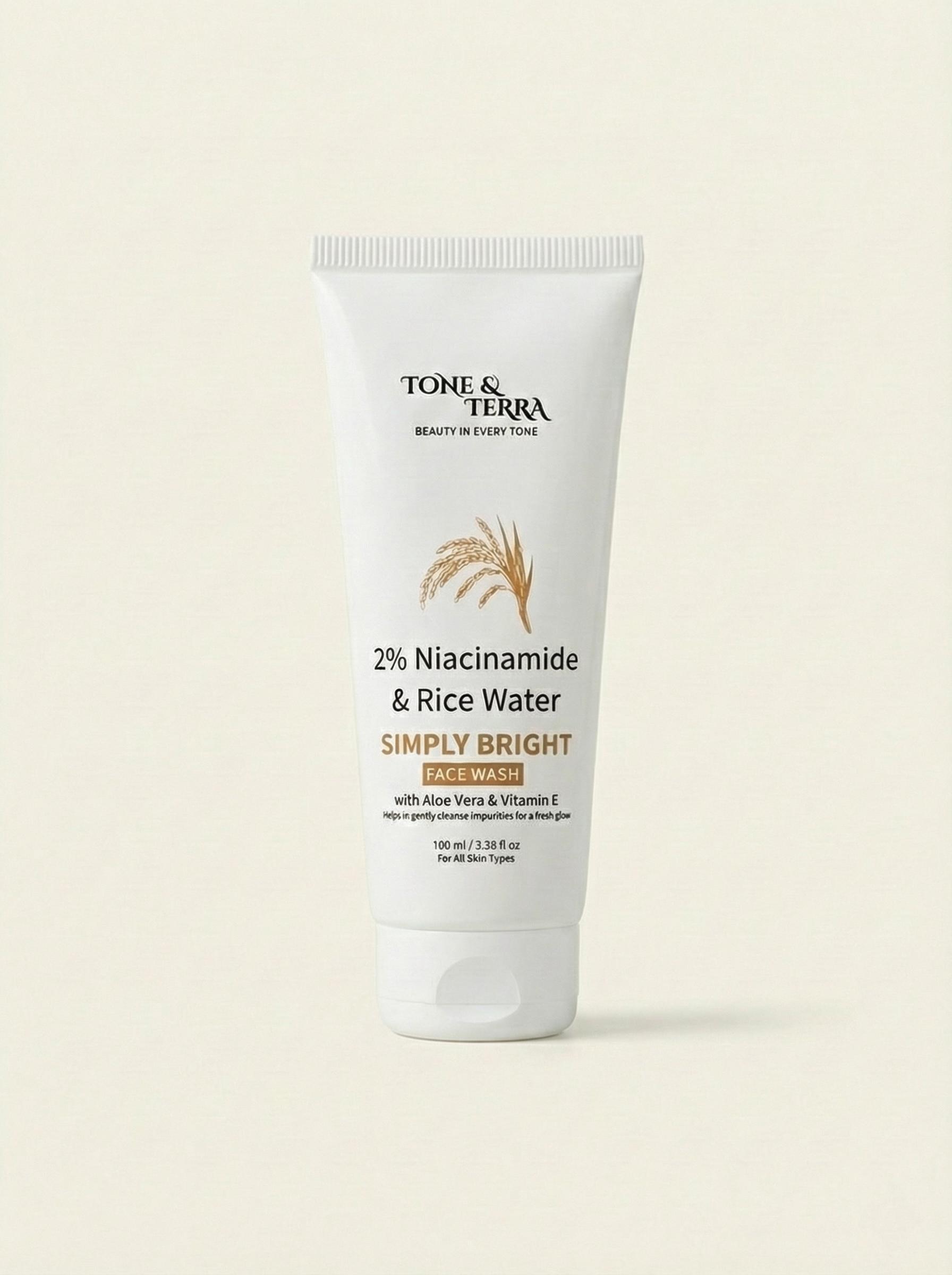 2% Niacinamide + Rice Water Brightening Face Wash