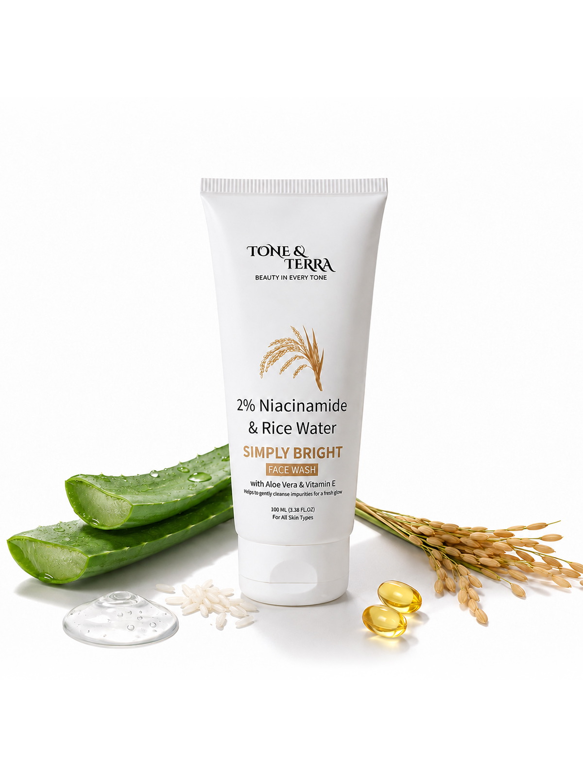 2% Niacinamide + Rice Water Brightening Face Wash